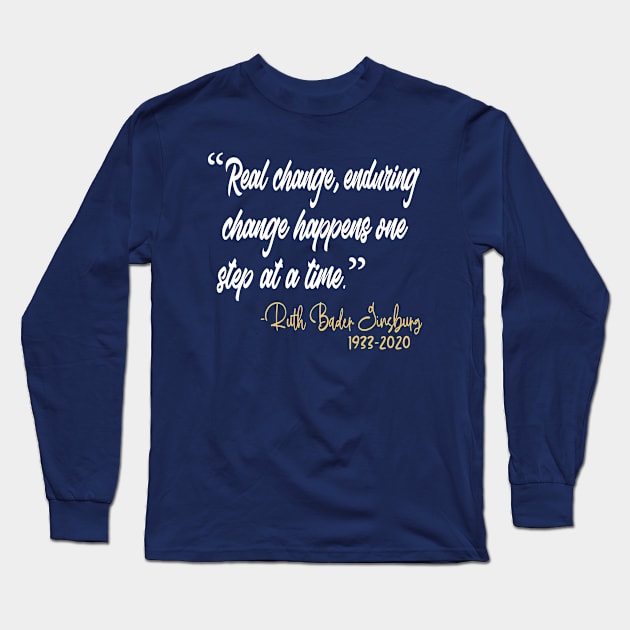 RBG Ruth Bader Ginsburg RIP 1933 - 2020 Long Sleeve T-Shirt by Redmart